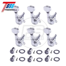 Guitar Locking Tuners Tuning Pegs 6 in line (right) Chrome for Strat style