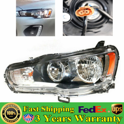 LH Halogen Headlight Headlamp For 2008-2017 Mitsubishi Lancer Left Driver Side
