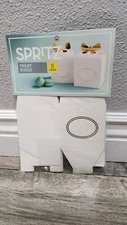 Elegant Party Treat Favor Boxes 5 Count/Pack Sz 4x4 Spritz White and Gold