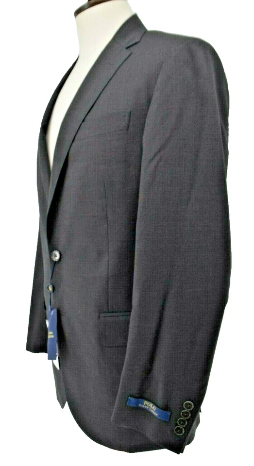 Ralph Lauren Polo Exclusive Men's Italian Suit Slim Custom-Fit 38R Charcoal Wool - Image 4 of 4