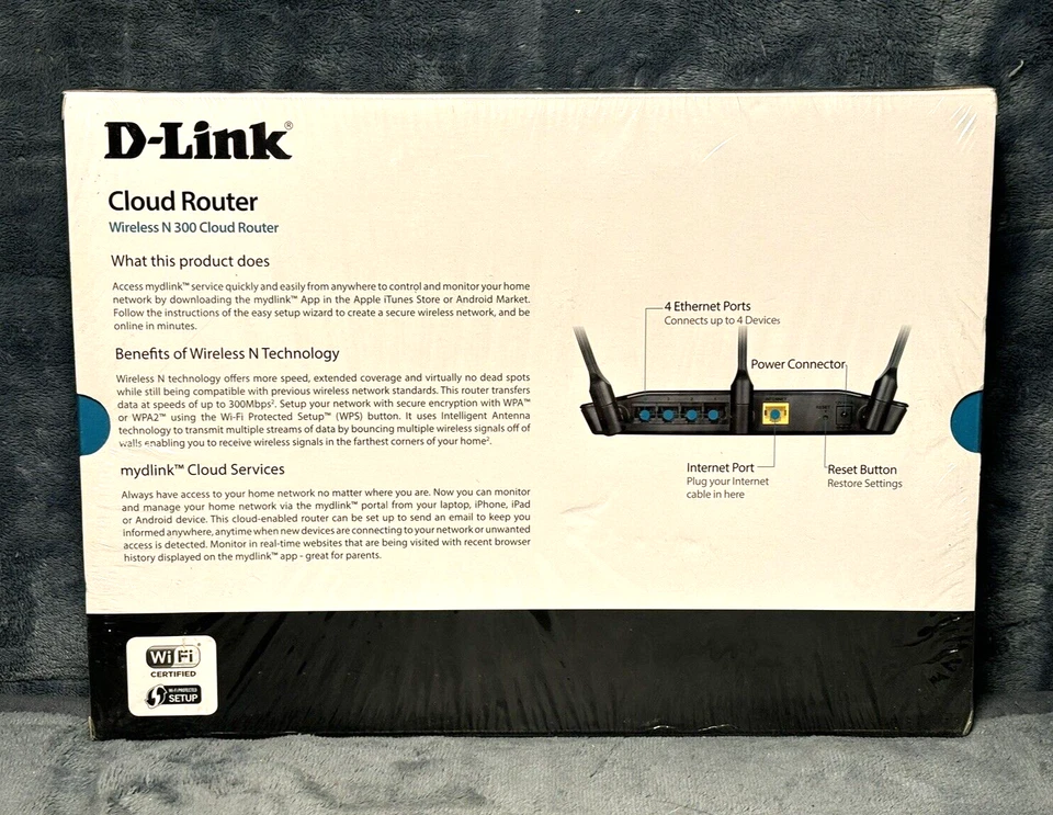 D-Link D1R619L 300 Mbps 4-Port 10/100 Wireless N Router - Image 2 of 4