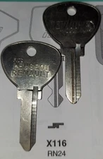 AMC Eagle, Jeep, Peugeot, Renault X116, RT22, NE23, RN24, Vintage Key Blank.