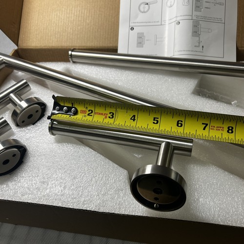 Flyfox 5-teiliges Badaccessoire-Set (gebürstetes Nickel) - Bild 5 von 7