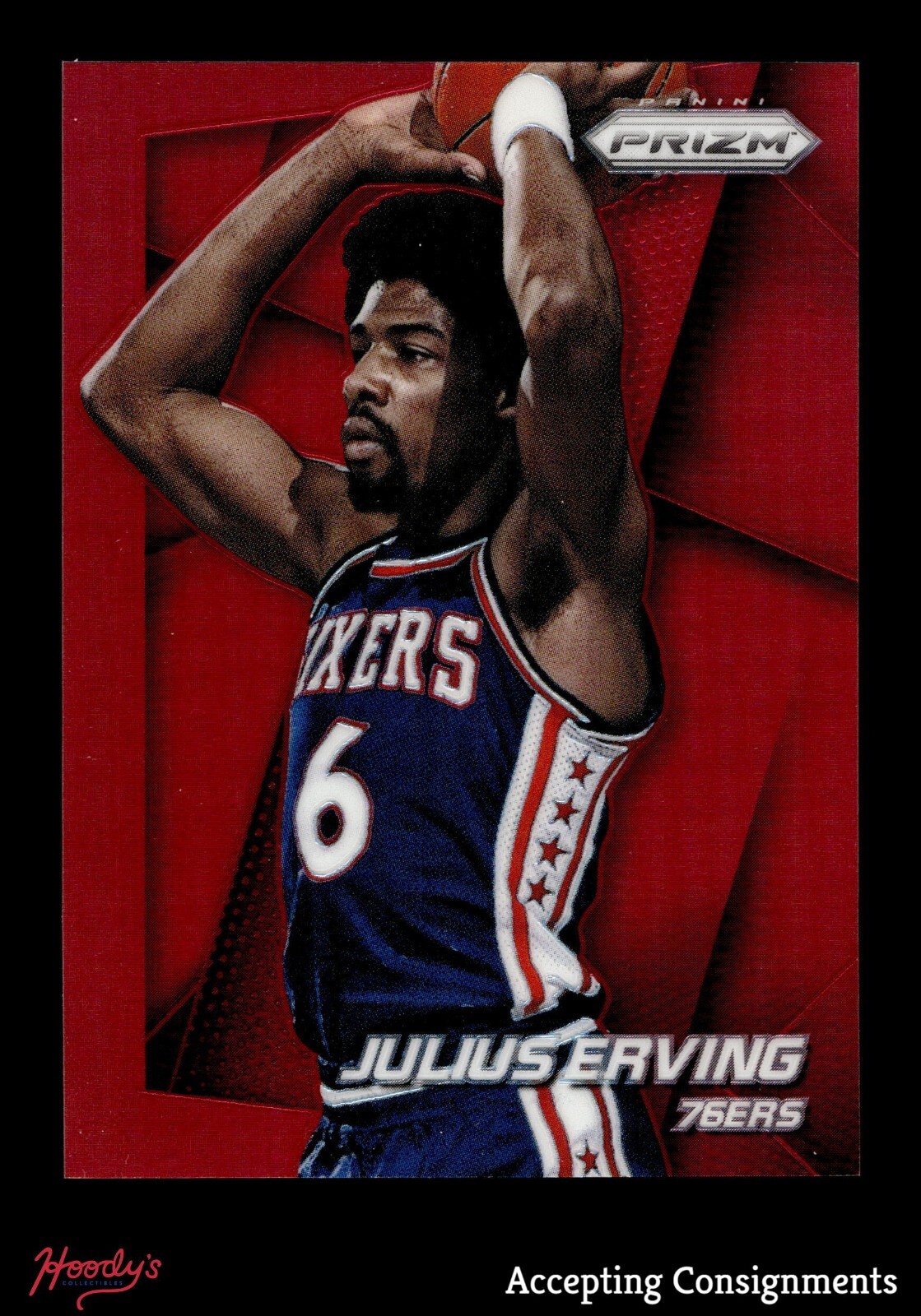 2014-15 Panini Prizm Prizms Red #163 Julius Erving 23/49 76ERS