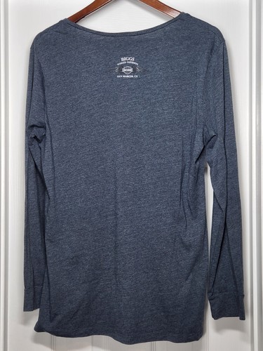 Harley-Davidson Damen XL Grau V-Ausschnitt Langarmshirt Spellout Briggs San Marcos - Bild 2 von 10
