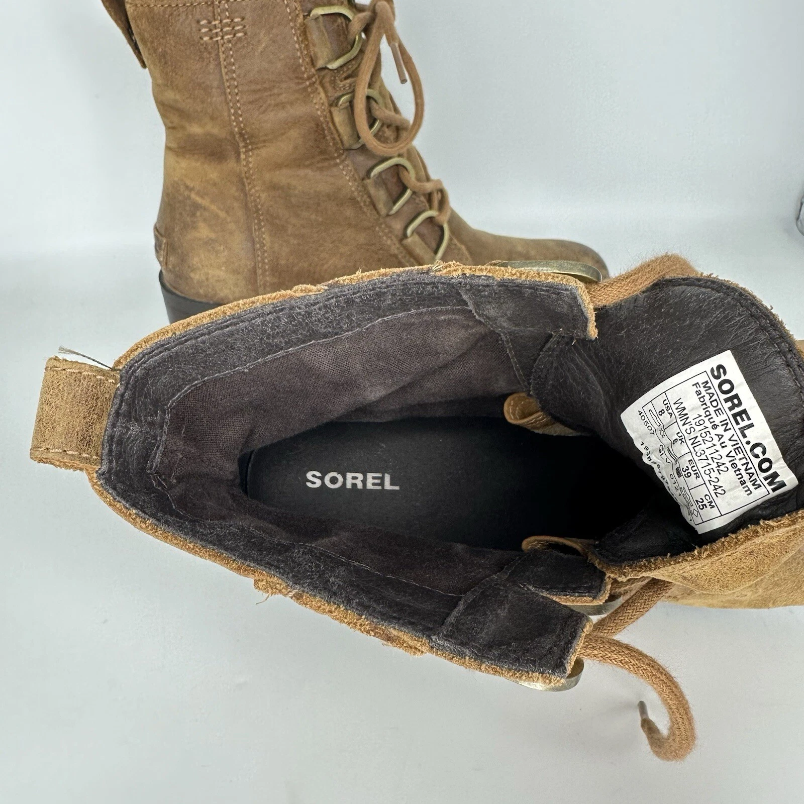 sorel cate lace ankle waterproof leather nl3715-242 boots