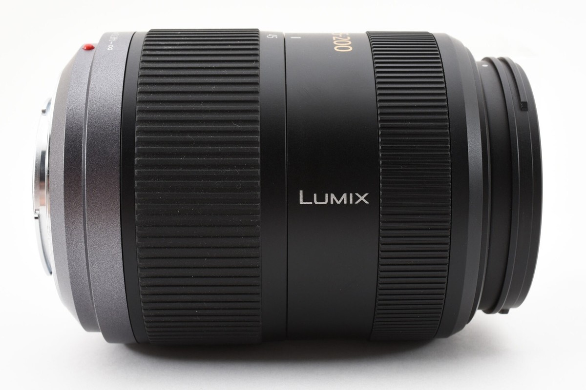 Panasonic LUMIX G VARIO 45-200mm F/4-5.6 Lens w/Hood, Case [Exc+++