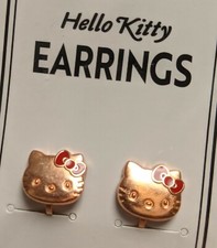 Hello Kitty EARRINGS Rose Gold Sanrio cosplay Kawaii Japan Only