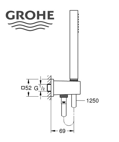 Juego de grifería empotrada GROHE Eurocube grifería de bañera UP Cube ducha de mano bañera - Imagen 10 de 12