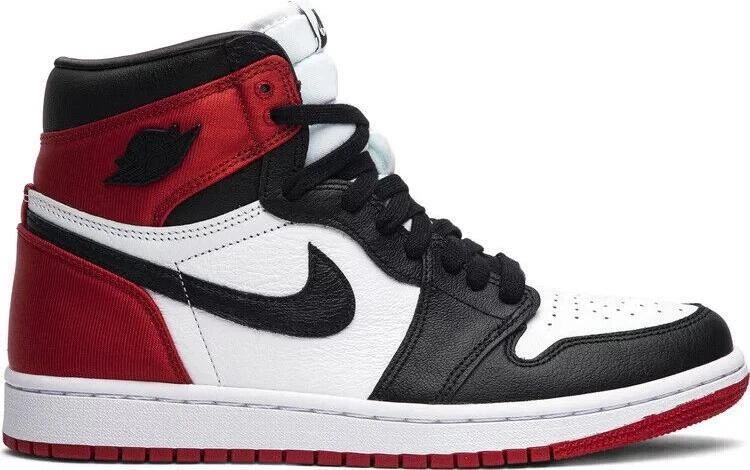 Preços baixos em Jordan 1 Retro High Satin Black Toe W | eBay