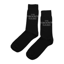 Men's Black Socks Wedding Gift - The Groom's Gang
