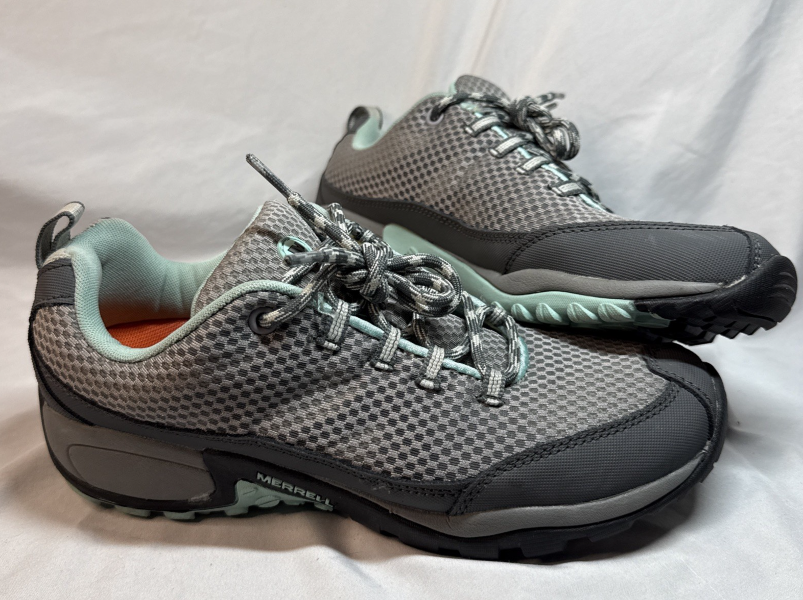 Merrell Performance Scarpe Donna 9.5 Wild Dove Guscio d'uovo Blu Trail Running Escursionismo