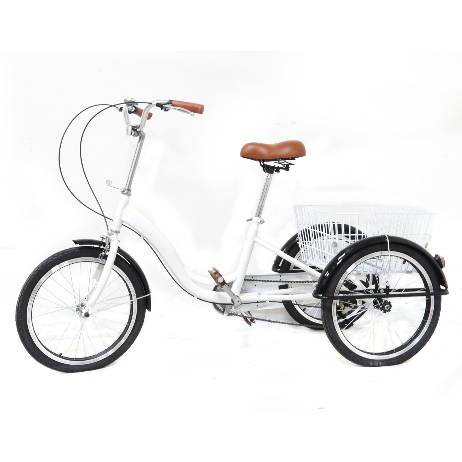 20'' Adult Tricycle 3 Wheel Single Speed Bicycle Trike Bike With