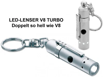2x LED LENSER Zweibrüder V8 Turbo 7660 Taschenlampe