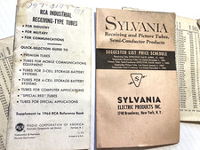 VINTAGE RCA RECEIVING TYPE TUBES SYLVANIA TUBE - SMALL BOOKLETS