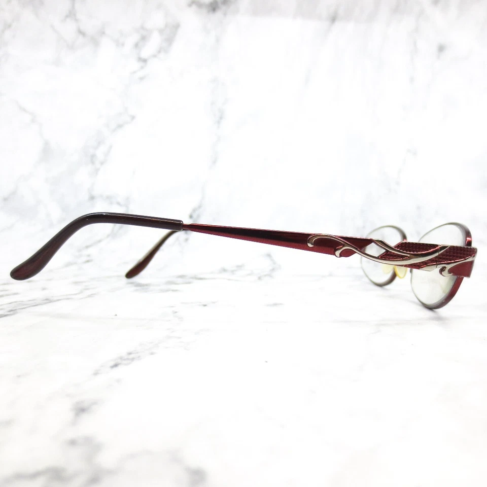 Женская оправа для очков Bulova Tacoma бордовая прямоугольная с полным ободком 52-17-135 - Изображение 4 из 4
