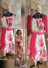 Phase eight roman red pink cream garda flare tea Occasion outfit dress Races 12