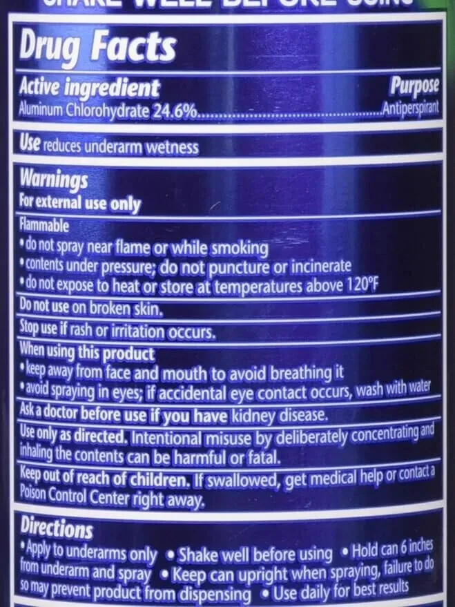 6 packs arrid extra dry ultra fresh aeresol antiperspirant deodorant