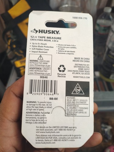 Husky 12 Ft Tape Measure .8ft Reach ,Quick Read - Picture 2 of 2