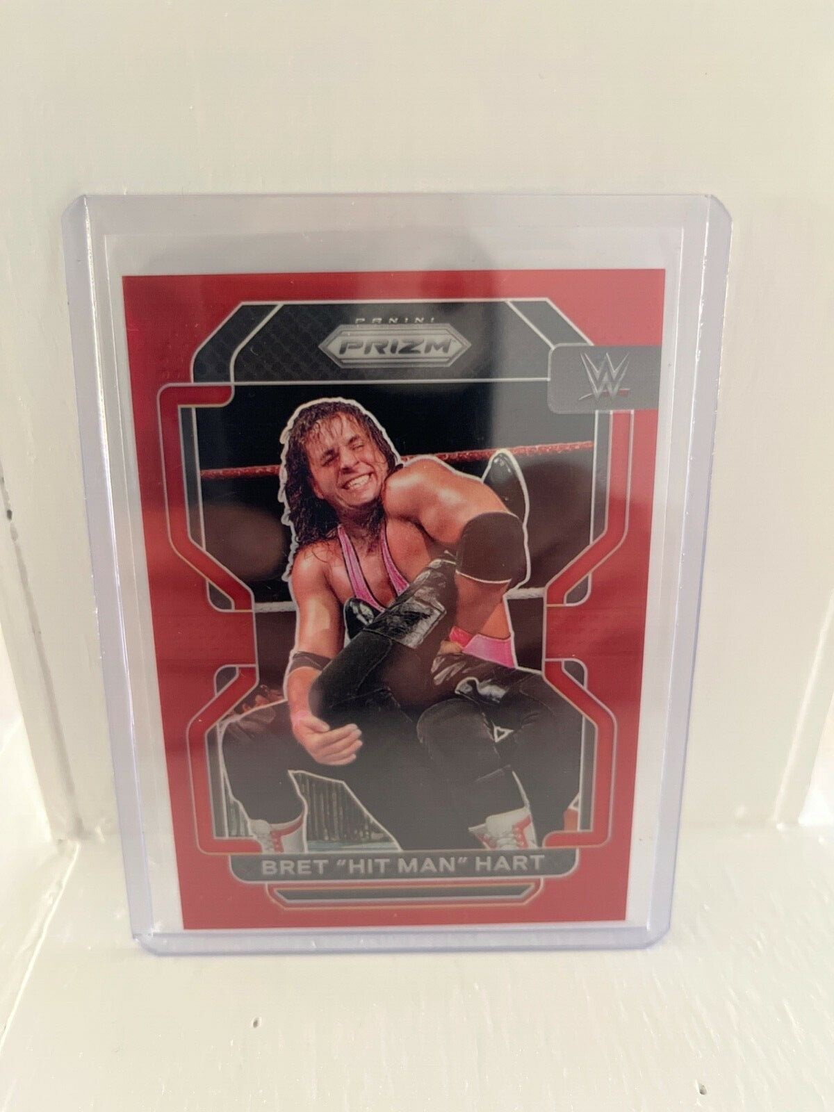 2022 panini wwe prizm bret hart red prism 272/299, super clean raw card🔥🔥🔥🔥