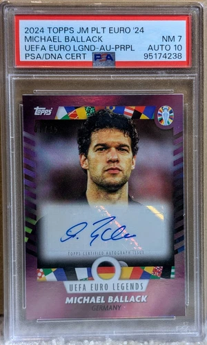 2024 Jose Mourinho Platinum EURO Set Michael Ballack Auto /25 PSA 7