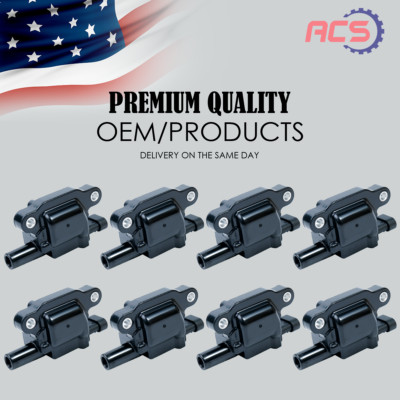 8X Square Ignition Coil OEM for Chevy Silverado 1500 GMC 5.3L 6.0L 6.2L V8 UF413