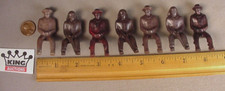 1950's REL 7 Cowboys hard plastic figures Wagon Stagecoach Western playset toys