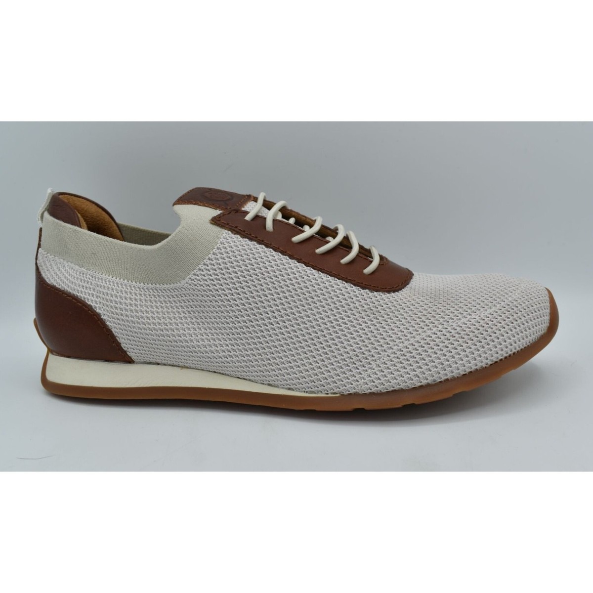 Born Mens Size 8 Barrett Leather Fabric Knit Combo Slip On Casual Sneakers Shoes Born Mens Size 8 Barrett Leather Fabric Knit Combo Slip On  main image 4