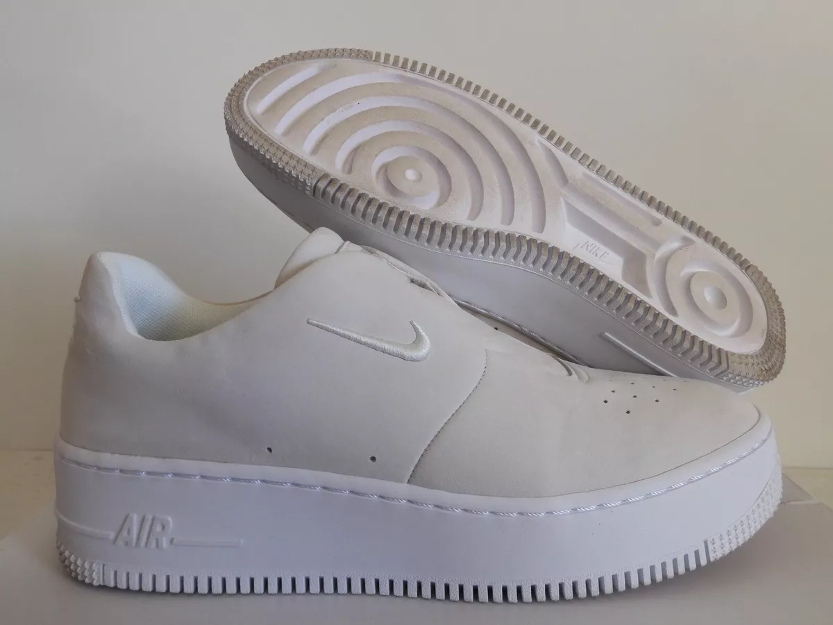 WMNS NIKE AF1 AIR FORCE 1 SAGE XX OFF WHITE-LIGHT SILVER-WHT SZ 10