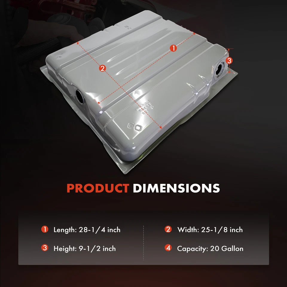 Tanque de gasolina de 20 galones para Dodge Charger Coronet Plymouth Road Runner 72-73 Foto 4 de 4