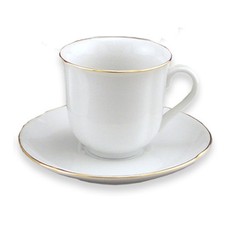 Reutter PERFECT PARTY Children's Porcelain TEA CUP SAUCER SET White