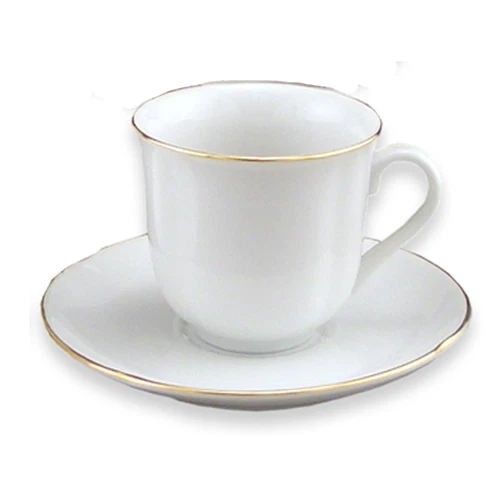 Reutter PERFECT PARTY Children's Porcelain TEA CUP & SAUCER SET White