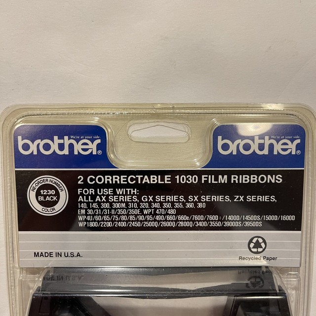 2pc Brother Correctable 1030 Film Ribbons Typewriter Black 1230 AX Series for sale online