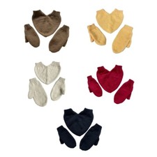 Winter Gloves Full Finger Knit Mitten with Hand Holding Design for Adult Teens