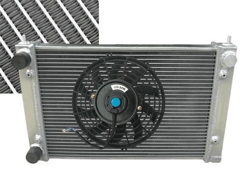 Alluminio Radiatore Per VW Golf MK2 MK II 1.6 8V and 1.8 16V 1982-1992 MT - Foto 2 di 9