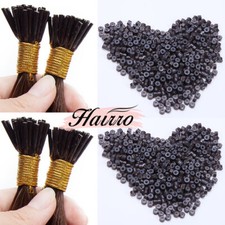 Microlink Micro Beads with 3mm Silicone Rings for I Tip Human Hair Extensions US