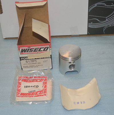 WISECO 517M04725 517p1 Schmiedekolbenringe mit Clips Honda CR80R 1985