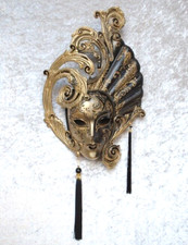 Máscaras Venezianas TURANDOT Usables Decorativas Venecia Carnaval Negra Nueva