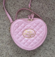 Rare Htf Polly Pocket Pink Quilted Heart Crossbody Bag