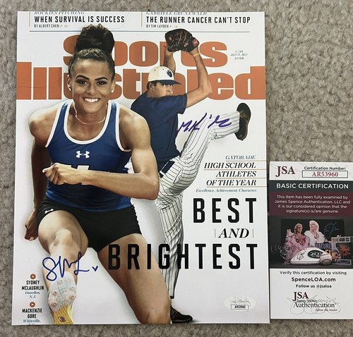 Sydney Mclaughlin Mackenzie Gore Signed 8x10 Sports Illustrated Photo Jsa Coa