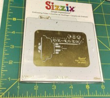 Unused Sizzix Simple Impressions Embossing Folder SIGN CINEMA NOW SHOWING 389833