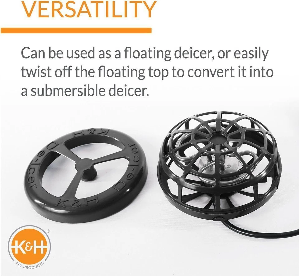 Descongelador de estanque K&H Perfect Climate 1500 vatios flotante o sumergible KH8115 Foto 4 de 4