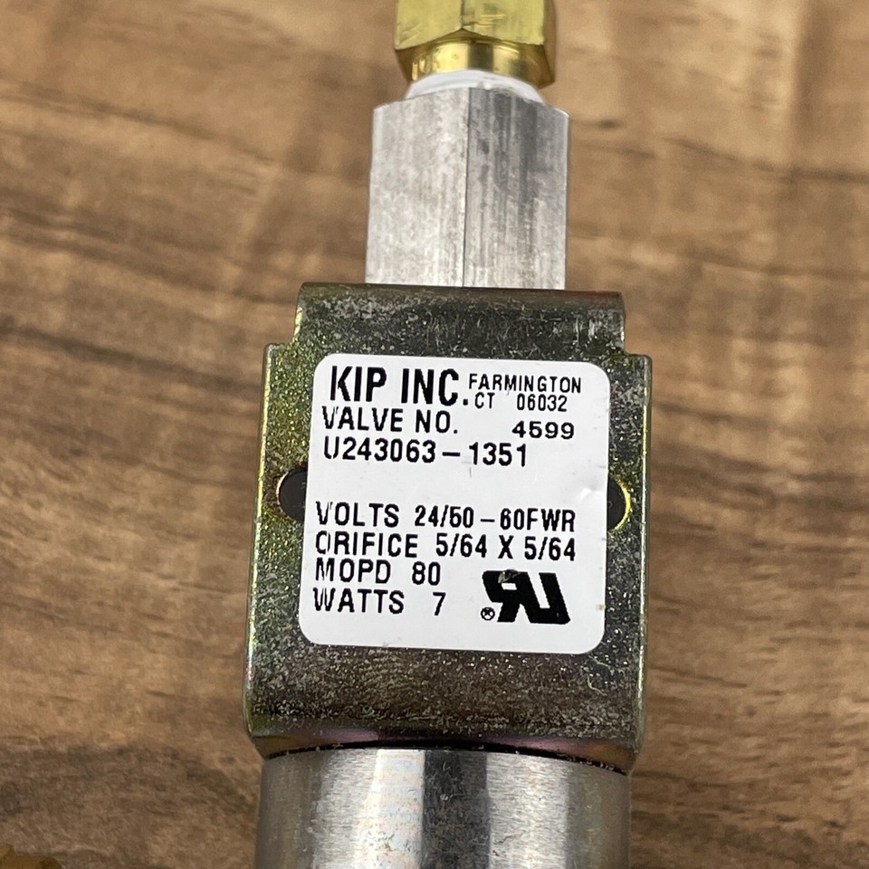KIP INC Sub Solenoid Valve No. U2430631351with Brass Swagelok Fittings