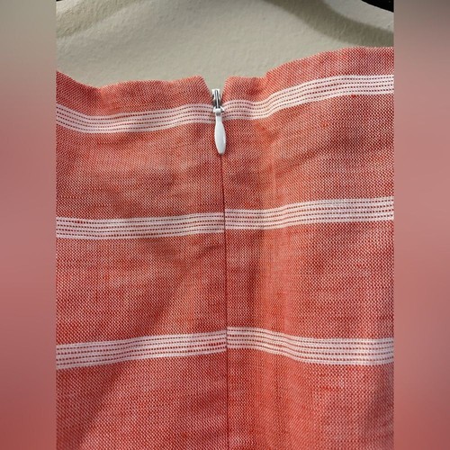 Neu mit Etikett Talbots Minikleid Leinenmischung gestreift Applikation in Lachs und Weiß - 14 - Bild 8 von 13