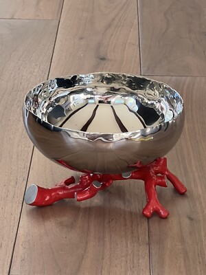 Grand plateau inox Michael Aram à la retraite 21 X 15 Ocean