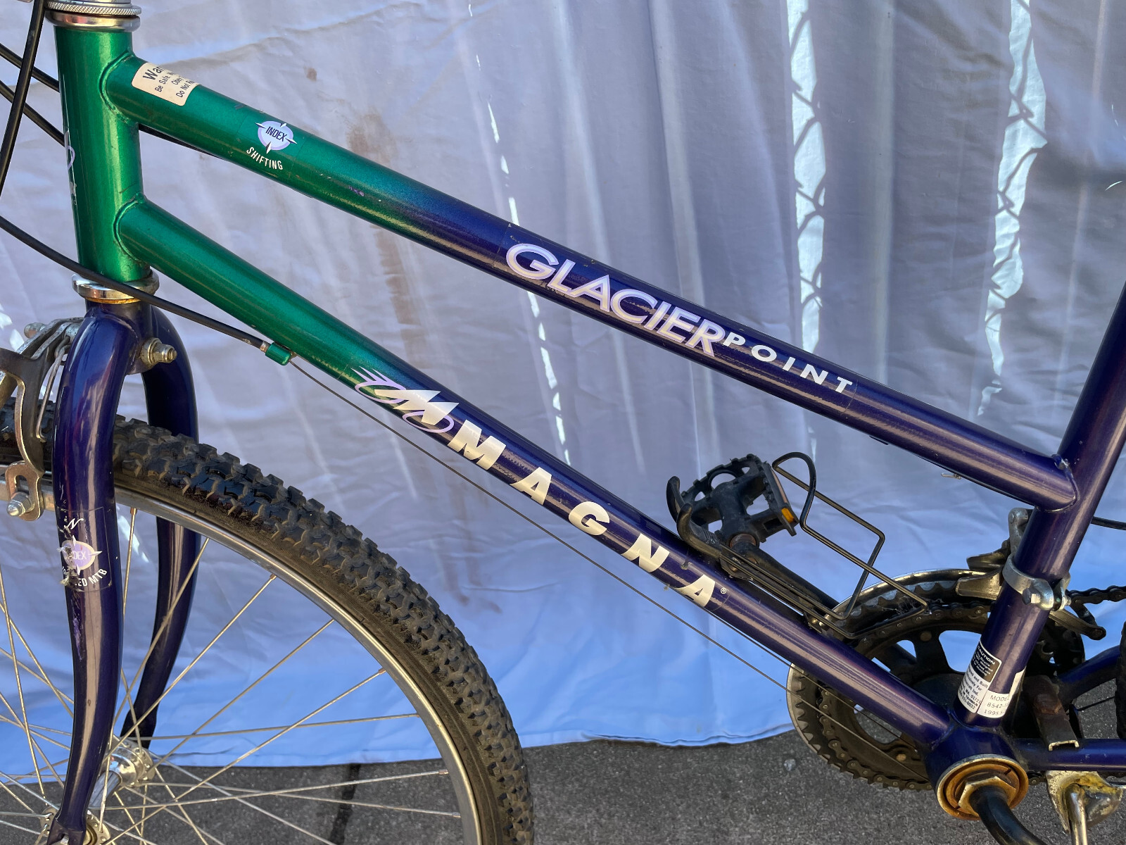 Glacier point Magna bicycle green and blue color step-through rides great
