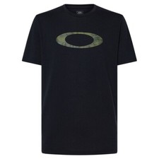 Oakley O-Bold Ellipse Tee Short Sleeve T-Shirt Black/Brush Tiger Green Large New