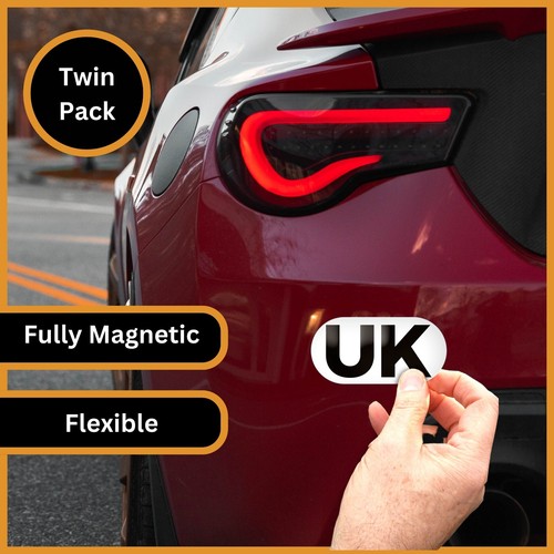 UK Car Stickers for Europe Magnetic Twin Pack | Legal UK Badge for EU Travel - Picture 4 of 6