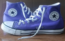CONVERSE: "Chuck Taylor All Star High-Top Sneaker Electric Purple" Used Size 10