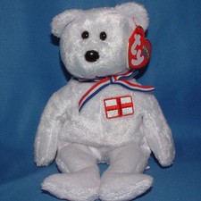 Ty Beanie Baby England w flag - MWMT Bear UK Country Exclusive 